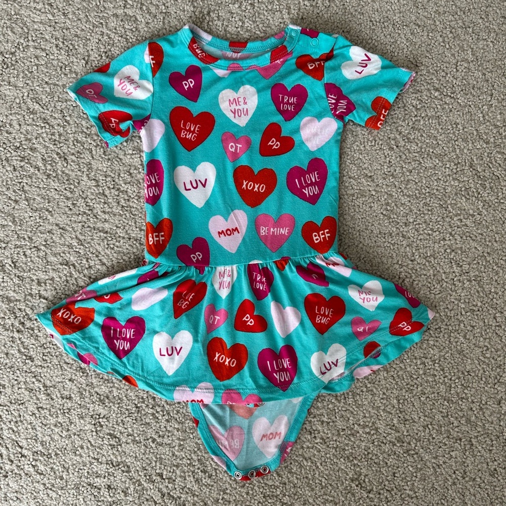 Posh Peanut Valerie Short Sleeve Twirl Skirt Bodysuit (12-18 months)